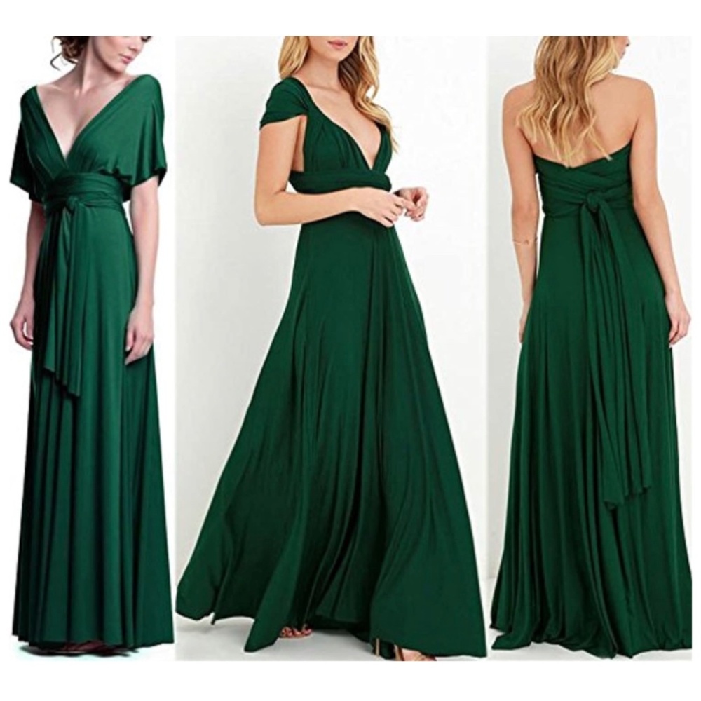 Convertible Dress - Emerald Green